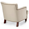Safavieh Colin Tufted Club Chair, Brown Leather
