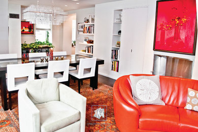 Living room - modern living room idea in New York
