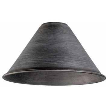 Elk Lighting Cast Iron Pipe Optional Cone Shade 1027, Weathered Zinc