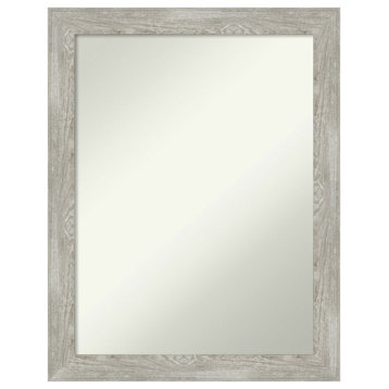 Dove Greywash Narrow Non-Beveled Bathroom Wall Mirror - 21.5 x 27.5 in.
