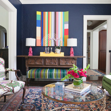 Colorful twist on traditional home