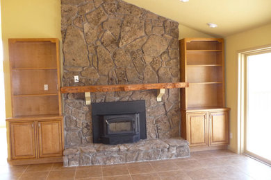Living room - craftsman living room idea in Denver