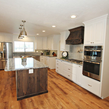 White Painted Kitchen Cabinets with Knotty Alder, Twin Falls ID
