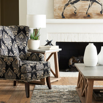 Moscato Premier Stationary Occasional Chair by La-Z-Boy shown in Black Tie
