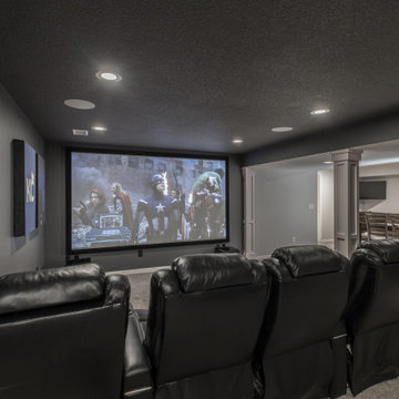Basement Transformation | Theater | Game Room | Guest Bedroom | Full Bathroom