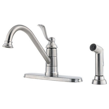 Pfister LG34-4P0 Portland 1.8 GPM 1 Hole Kitchen Faucet - - Stainless Steel