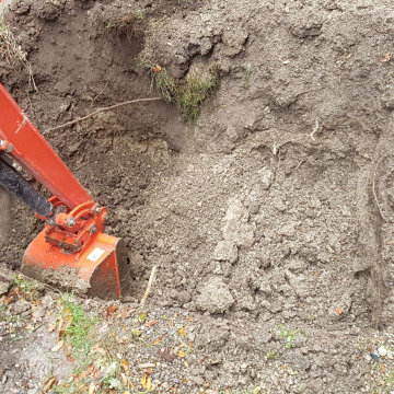 Excavation of a separate entrance for a Basement Apartment