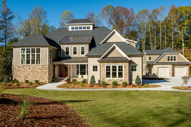 Inspiration for a rustic exterior home remodel in Raleigh