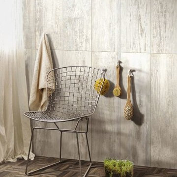 Loft White Strip Mosaic Floor and 9x36