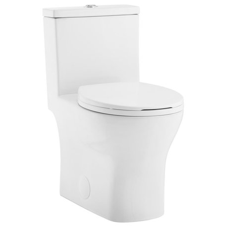 Sublime III One Piece Toilet Dual Flush, Glossy White