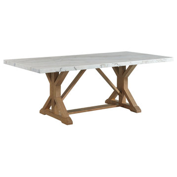 Picket House Liam Standard Height Rectangular Dining Table, White