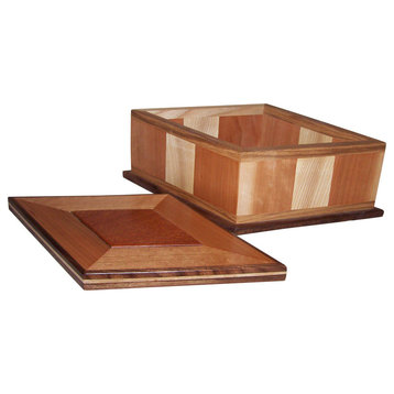 Wood Decorative Box with Diamond Shape