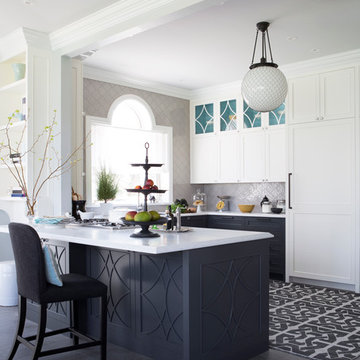 Black and white kitchen