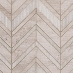 White Quarry Chevron - Wall And Floor Tile