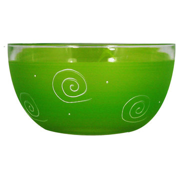 Frosted Curl Light Green 6" Bowl
