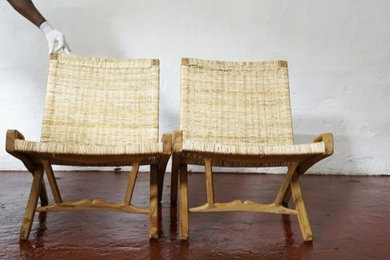 Teak And Cane Easy Chair