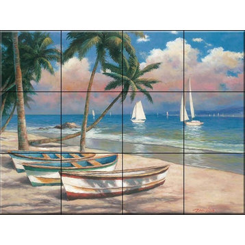 Tile Mural, Time To Sail, Tc by T.C. Chiu