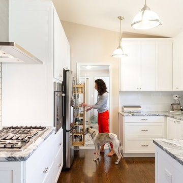 Transitional White Kitchen in District 66 Omaha NE