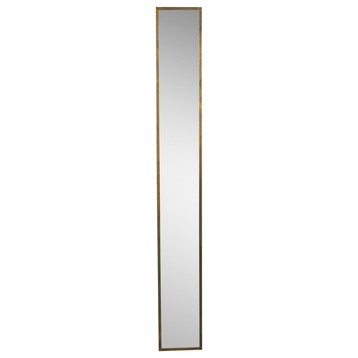 Rustic 60" Tall Thin Decorative Metal Frame Accent Wall Mirror 8in Slim Narrow