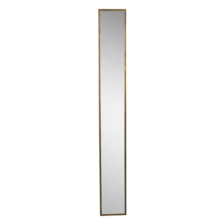 Rustic 60" Tall Thin Decorative Metal Frame Accent Wall Mirror 8in Slim Narrow