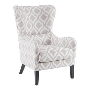 Madison Park Arianna Swoop Wing Chair Mediterranean Armchairs