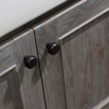 Weathered Wood Kitchen Island