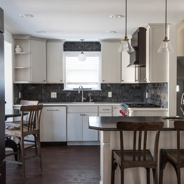 Kitchen, Interior Renovation and Custom Fireplace Design