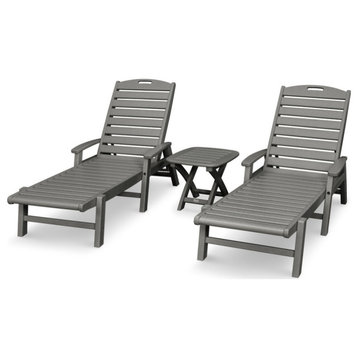 Trex Outdoor Furniture Yacht Club 3-Piece Chaise Set, Stepping Stone