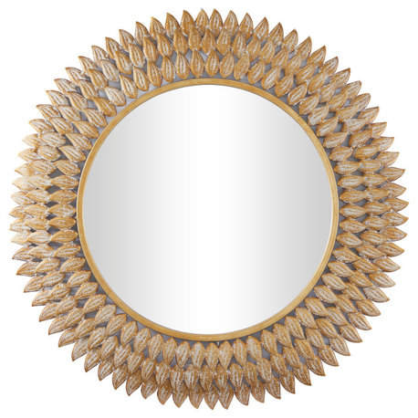 Modern Gold Metal Wall Mirror 563120