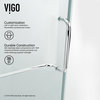 VIGO Monteray 34"x46" Frameless Shower Enclosure, Chrome