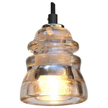 Insulator Light Pendant 500 Lumen Dimming, Clear Non Beaded