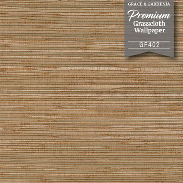 GF402 Real Grasscloth Wallpaper made from Natural Seagrass Fibers, Tan Beige