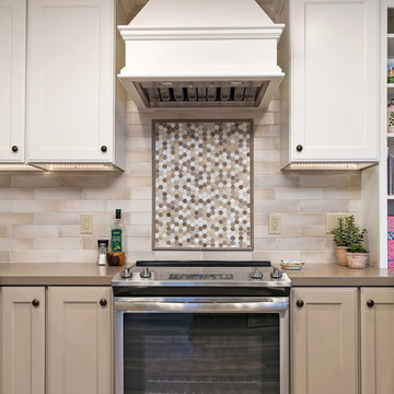 A wine enthusiasts kitchen with a french cafe feel
