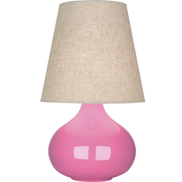 June Accent Lamp, Buff, Schiaparelli Pink