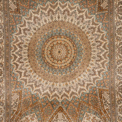 Oriental Kashmir Silk Carpet - Area Rugs