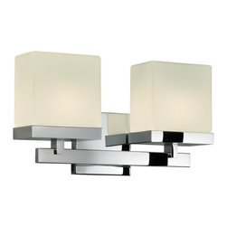 Sonneman Cubist 2 Light Bathroom Lighting in Polished Chrome Finish - Lighting
