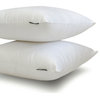 White Satin 12"x18" Lumbar Pillow Cover Set of 2 Solid - White Slub Satin