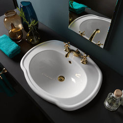 Contea 67 Drop-In Oval Ceramic Bathroom Sink 26.4" x 20.7" - Bathroom Sinks