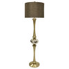 Charlemagne Floor Lamp Antique Brass Finish Metal Body