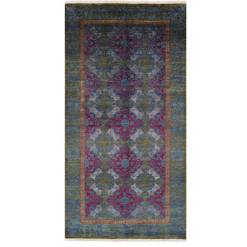 5' 2" X 10' 1" William Morris Hand Knotted Wool Rug Q4396