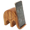 Novica Handmade Dialing Elephant Wood Phone Stand