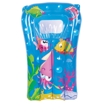 29" Blue and Pink Sea World Inflatable Children's Kickboard