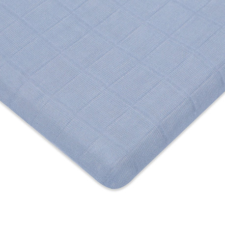 All-Stages Bassinet Sheet, GOTS Certified Organic Muslin Cotton, Dewdrop