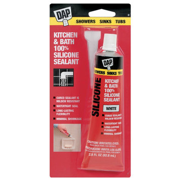 Dap® 00680 Kitchen & Bath 100% Silicone Rubber Sealant, 2.8 Oz, White
