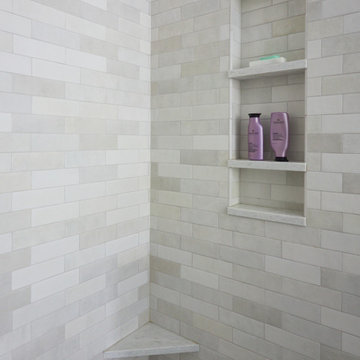 Dazzling Transitional Design Primary Bath