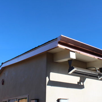 Copper Fascia Wrap and Angle Face Gutters, . Santa Monica.