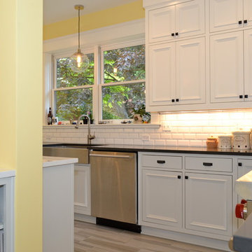 Spacious white kitchen