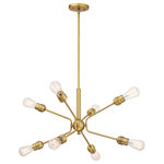 Nuvo Lighting - Faraday - 8 Light Pendant -Brushed Brass Finish - The Faraday 60-6925 8 light pendant fixture comes in a brushed brass finish to add a decorative touch to your room.