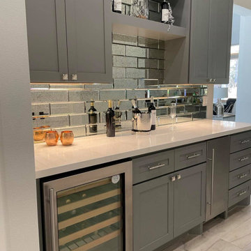 Eternal Calacatta Gold Silestone Wine Bar Quartz Countertops