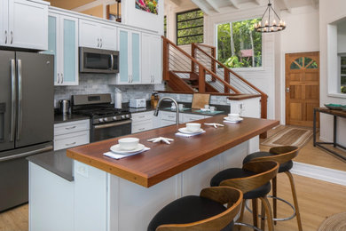 Inspiration for a coastal kitchen remodel in Other